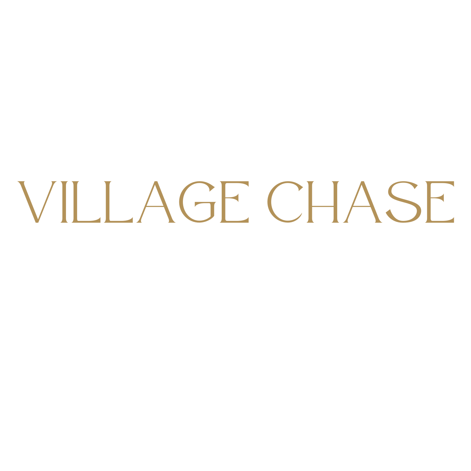 A black background with the words "Village Chase Apartments" written in gold.